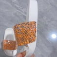 thumbnail image 6 of WUANDIXFA Kids Beach Slippers Girls Kids Sandals Girls Cloud Slides Pillow Slippers Little Kids Bathroom Slippers Non-Slip Shower Shoes Beach Shoes Pool Summer Slides Orange,Size US 8.5, 6 of 7