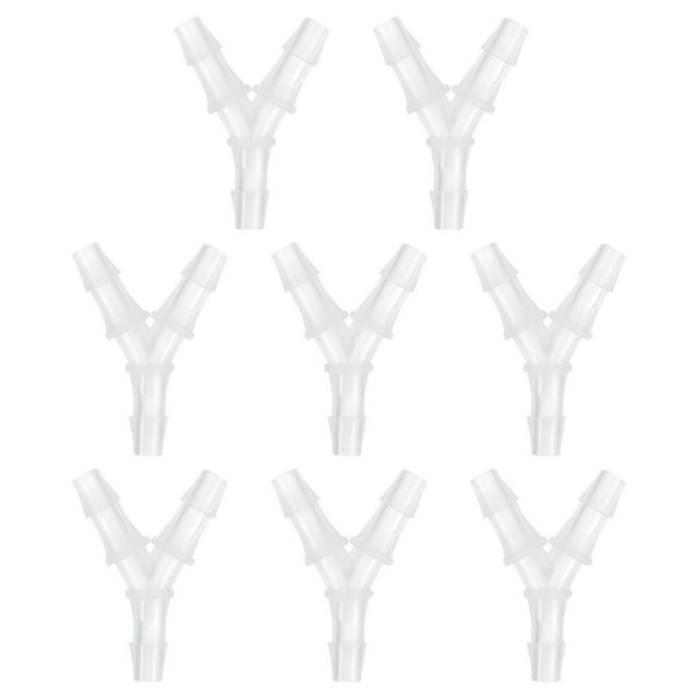 Conector de manguera de 1/4", 8 piezas, conector en Y de plástico en forma de T