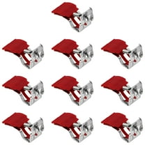 RENACLIPY  10Pack No Drilling Required Bow Shaped Kitchen Sink Installation Clips Dark Red Wear Resistant