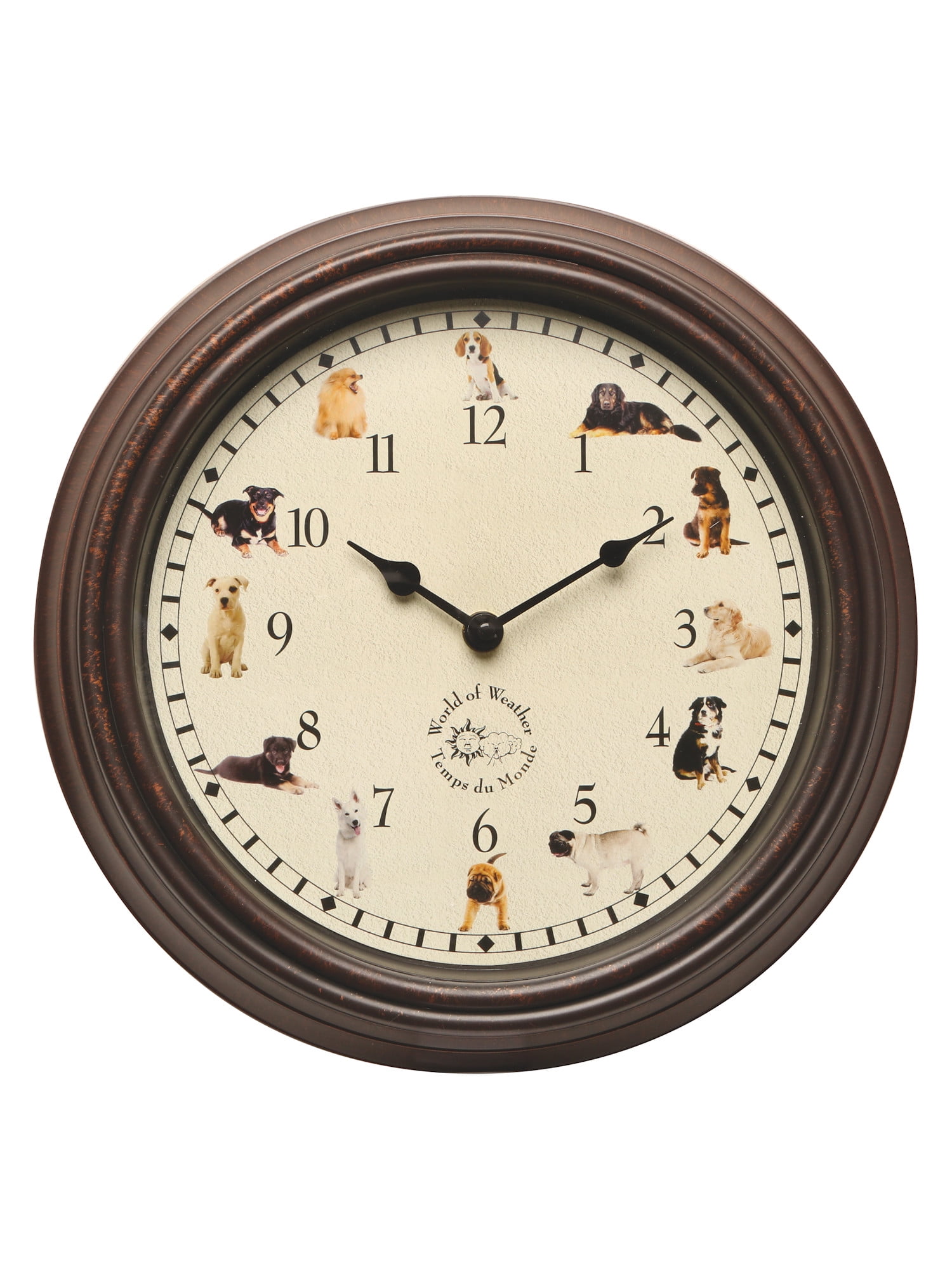 Esschert Design Dog Sounds Wall Clock Round Battery Operated Barking