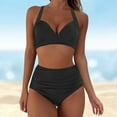 thumbnail image 4 of MSJUHEG Bathing Suit for Women,2 Piece Bathing Suits for Women,Two Piece Swimsuit,Peplum Swimsuits for Women,Tummy Control Swimsuits for Women,Sporty Two Piece Swimsuits,2 Piece Bikini Set Black L, 4 of 5