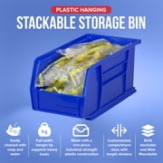 Akro-Mils Stackable Storage Bins, AkroBins 30230 Stacking Organizer, 11x5x5, Blue, 12-Pack