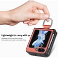 thumbnail image 2 of for Samsung Galaxy Z Flip 5 Case, PU Leather Protective Cover with Ring Flip Phone Case Samsung Galaxy Z Flip5 ZH Orange, 2 of 18