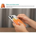 thumbnail image 3 of DOMAVER Leather MagSafe Wallet for iPhone 17/16/15/14/13/12 – 3 Card Holder with RFID Blocking, Magnetic Phone Wallet & Adjustable Stand (Orange), 3 of 6