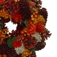 thumbnail image 3 of Hydrangea and Pine Cone Artificial Autumn Harvest Wreath - 10-Inch, Unlit, 3 of 3