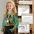 thumbnail image 6 of COEQINE Girls Crop Top Sweatshirt Long Sleeve Crewneck Loose Fit Fall Winter Pullover Fashion Outfits for Age 9-10 Kids for Back to School, Boston Terrier Heart, 6 of 7