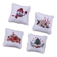 thumbnail image 1 of 4 Piezas de Almohadas Navideñas para Casa de Muñecas, Accesorios de Fotografía para Dormitorio, Microescena, 1 of 9