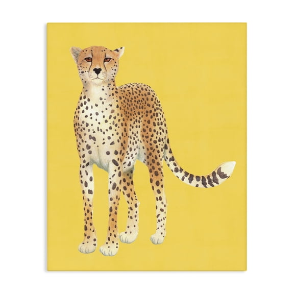 Stupell Industries Exotic Cheetah over Yellow Canvas Wall Art, design by Karolina Sato