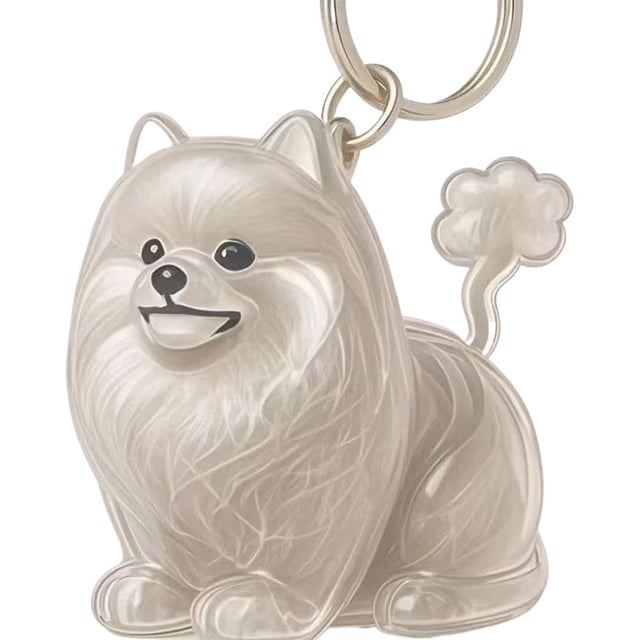 Daily Mix Store Dog Hair Storage Bottle Keychain - Puppy Model Memorial Bottle for Pet Hair, Dogs & Cats Fur Keepsake Keyring, Pet Memory Capsule Ornament