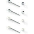 thumbnail image 3 of Briana Williams 14G 6 Pairs Nipple Rings Surgical Steel Silver Body Piercing Jewlery, 3 of 5