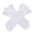 thumbnail image 5 of Abbraccia Ladies Lace Gloves Bow Decor Bridal Gloves Durable Full Finger Gloves Multifunction Costumes Gloves for Wedding Festive Opera White, 5 of 9