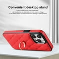 thumbnail image 5 of Case for iPhone 15 Plus,Decase PU Leather Shockproof Case Business Vintage Elegant Protective Back Phone Shell With Ring Kickstand Holder,for iPhone 15 Plus - red, 5 of 7