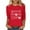 Red, variant on BLVB Womens 3/4 Sleeve Crew Neck Valentine T Shirts Heart Printed Graphic Basic Tee Tops Spring Fall Fashion Shirts
