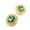 Gold Plated Emerald, variant on Men's Gold-Plated Hip-Hop Square Stud Earrings, Cubic Zirconia Diamond Stud Earrings