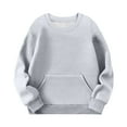 thumbnail image 5 of OGLCCG Girls Oversized Crewneck Sweatshirts Kids Y2K Trendy Long Sleeve Pullover Tops with Pocket Loose Fit Fall Shirts 2-12 Years, 5 of 6