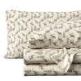 thumbnail image 2 of Great Bay Home Lodge Flannel Sheet Set - 100% Turkish Cotton - Double Brushed (Full, Deer Green), 2 of 6