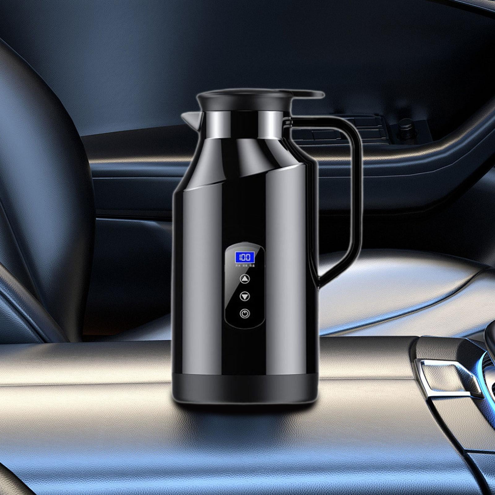 Wzmzjy 12V 24V Car Kettle Electric Boiler Car Heated Mug Hot Water Kettle Universal for 1500ml With Base