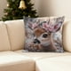 thumbnail image 5 of Fundas de almohada navideñas | Fundas decorativas para cojines de 45 x 45 cm | Tejido suave y afelpado con cremallera oculta para sofá, cama, sala de estar y decoración del hogar., 5 of 6
