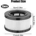 thumbnail image 2 of 2 Pack Filtre HEPA de Remplacement Compatible avec DEWALT DC515 DCV517 Brosse de Nettoyage Humide et Sec, 2 of 5