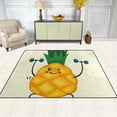 thumbnail image 3 of Dreamtimes Cute Pineapple Doing Exercises with Dumbbells Lightweight Carpet Mats, 5'3" x 4' Area Soft Rugs, Floor Mat Rug Home Decoration for Kids Room Living Room, 63"x 48", 3 of 6