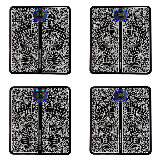 Foot Booster 8 Modos USB Recargable para Uso en Hogar y Oficina (Sin Mando a Distancia con 4 Piezas)