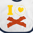 thumbnail image 4 of Inktastic I Love Bacon and Eggs Boys or Girls Baby Bib, 4 of 4