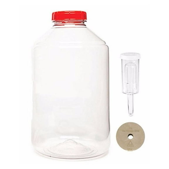 7 Gallon Fermonster Wide Mouth Carboy With #10 Drilled Stopper and Econolock