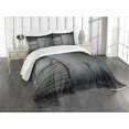 thumbnail image 3 of Ambesonne Industrial Quilted Bedspread Set 3 Pcs, Zinc Door Old, Queen Size, Green Brown and Grey, 3 of 5