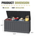 thumbnail image 7 of Homall 82 Gallon Outdoor Storage in Resin Deck Box Lockable Deck Box, Gray, 7 of 7