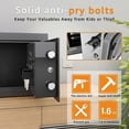 thumbnail image 4 of Safe Box Digital Electronic Security Keypad Mini Small Safes With Grey Safe And Lock Box For Home Office Travel Business Use, 0.236 Cubic Feet, 4 of 5