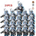 thumbnail image 3 of Hot Toys Star Clone 21 piezas 501st Wars Legion WM2204 Dark Troopers Bloques de construcción compatibles Brick Wars Figuras Mini juguetes, 3 of 5