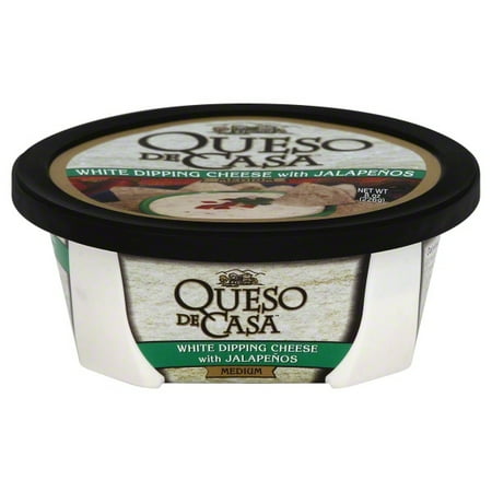Queso De Casa White Dipping Cheese with Jalapeno, 8 oz