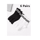 thumbnail image 3 of Calcetas Mujer Hombre Algodón Calcetines Deportivo 6 Pares 3 Negro 3 Blanco 22.5MX-27MX, 3 of 5