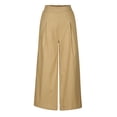 thumbnail image 3 of Patlollav Womens Wide Leg Pants Elastic High Waisted Casual Solid Color Trousers Work Suit Pants with Pockets, 3 of 6