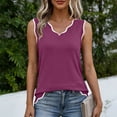 thumbnail image 5 of Women's Solid V-Neck Sleeveless Knit Sweater Tank Top Casual Layering Summer Top, 5 of 8