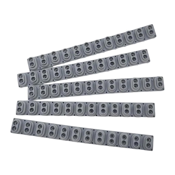 Tira de silicona de goma conductora para contacto de teclas, botón de contacto del teclado, botón para mostrar accesorios de pianos digitales, 5 piezas
