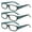 3 Pairs of Blue, variant on 3 Pairs of Men's Presbyopic Glasses Rectangle Classic Reading Glasses 2.00 Women's Spring Hinge Two-tone Stylish Readers +2.00