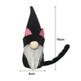 thumbnail image 7 of jiaroswwei Halloween Gnome Doll Spooky Bat Pumpkin, Spider Black Cat Witch Hat Full Beard Desktop Faceless Gnome Stuffed Ornament Party Favors, 7 of 7