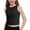 Black, variant on TYGHBN Girls Tank Tops Kids Athletic Tank Ribbed Knit High Neck Crop Tops for Gym Yoga Kids Blank T Shirts Short Sleeve Shirts Girls 3 T Clothes Toddler Tops Blouse for Baby Girl Toddler Girls