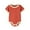 a-Orange277, variant on Boys Girls Baby Jumpsuit Unisex Short Sleeve Crewneck Ribbed Knit Bodysuit With Contrast Trim Snap Closure For Infant Daily Layering Wear$