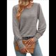 thumbnail image 1 of Blusas Casuales Holgadas de Larga y Corta Abullonada para Mujer, con Cuello Redondo y Botones. Caqui Superficial S, 1 of 9
