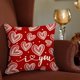 thumbnail image 1 of Fundas de almohada DcGZvy, tamaño estándar, 45 x 45 cm, decorativas, con estampados de San Valentín, estilo bohemio, cuadradas., 1 of 6