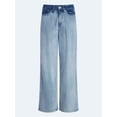 thumbnail image 5 of Scoop Women's and Women's Plus Mid-Rise Colorblock Wide Leg Jeans, Available in Short, Reg, and Long, Sizes 0-26W, 5 of 5