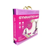 Justice 6 Three Folding Gymnastics Mat with Carry Handles, Multi Color, Pink, 1.5-inch Thickness