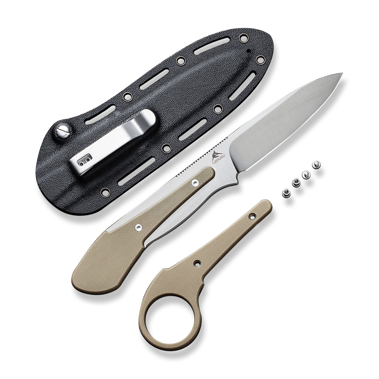 CIVIVI Knives Varius 22009D-2 Tan G10 Satin D2 Steel Fixed Blade Knife