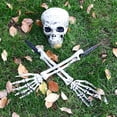 thumbnail image 2 of Estacas de mano de esqueleto de calavera realista para Halloween, decoración de Halloween al aire libre, Escena de Halloween de terror, decoración de fiesta, 2 of 4