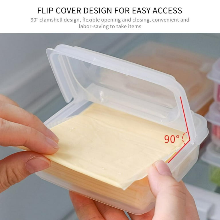 Lyumo Butter Box Cheese Container Keeper with Cutting Net Food Storage Box Kitchen, Cheese Container, Cheese Keeper, Size: 2.8 in