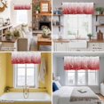 thumbnail image 5 of Ombre Red Stripes Valance Curtain Striped Lines Waves Gradient Window Valances Rod Pocket Short Curtains Window Treatments for Kitchen Bedroom Bathroom Laundry 42" x 12", 5 of 9