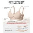 thumbnail image 3 of USEASY Seamless Push Up Bras for Women No Underwire Scalloped Full Coverage T-shirt Bra, 3 of 6