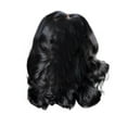 thumbnail image 1 of Perruque Ondulée Noire 17.7 Po Fibre Synthétique Bouclée Haute Température Capuchon Réglable pour Femmes Fête Quotidienne, 1 of 8